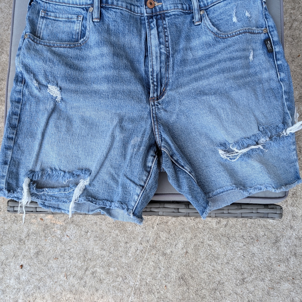 Silver Jeans Blue Distressed Jean Shorts